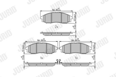 Brake Pad Set, disc brake JURID 572551J