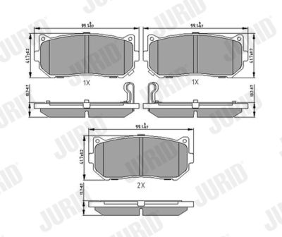 Brake Pad Set, disc brake JURID 572556J