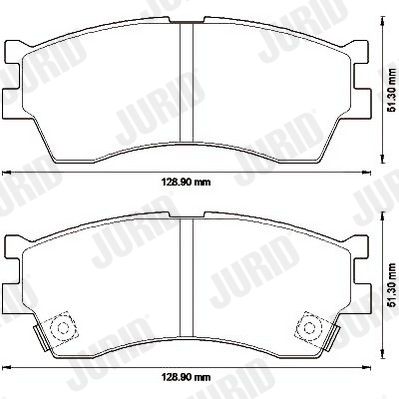 Brake Pad Set, disc brake JURID 572560J
