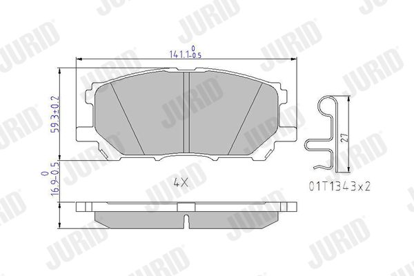 JURID 572562J Brake Pad Set, disc brake