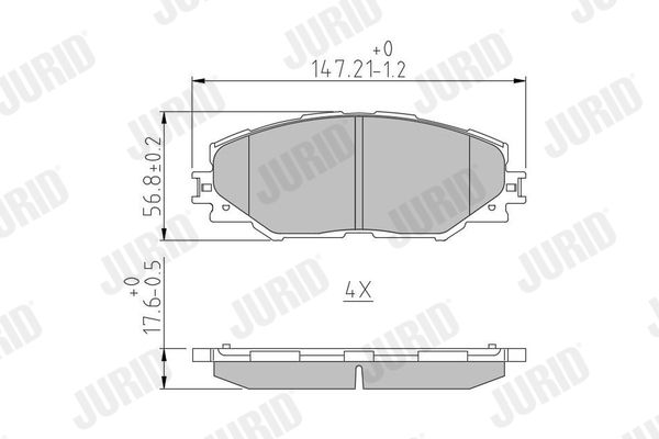 JURID 572569J Brake Pad Set, disc brake