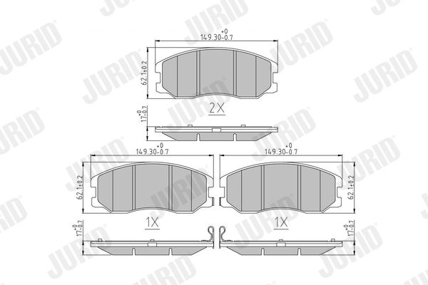 JURID 572570J Brake Pad Set, disc brake