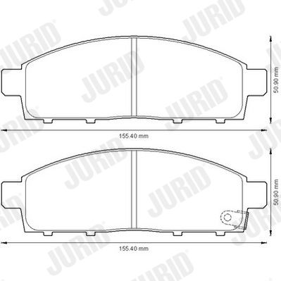 Brake Pad Set, disc brake JURID 572574J