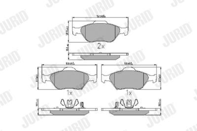Brake Pad Set, disc brake JURID 572576J