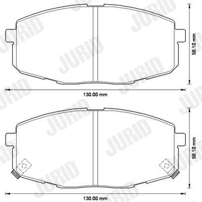 JURID 572577JC Brake Pad Set, disc brake