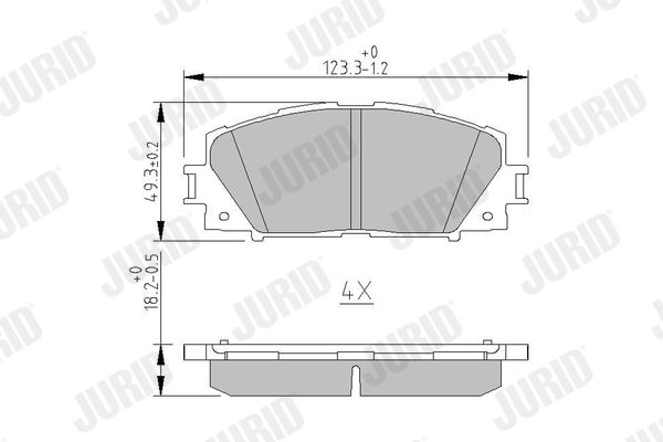 JURID 572578J Brake Pad Set, disc brake