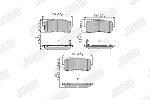 JURID 572596J Brake Pad Set, disc brake