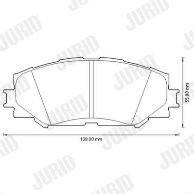 JURID 572598JC Brake Pad Set, disc brake