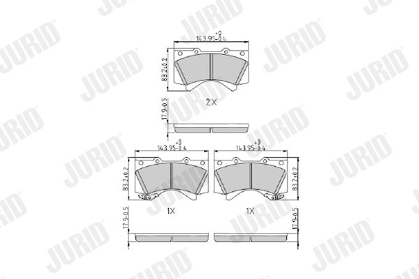 JURID 572599J Brake Pad Set, disc brake