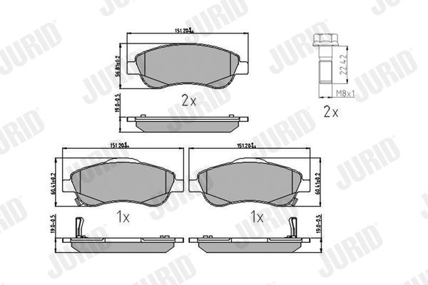 JURID 572605J Brake Pad Set, disc brake