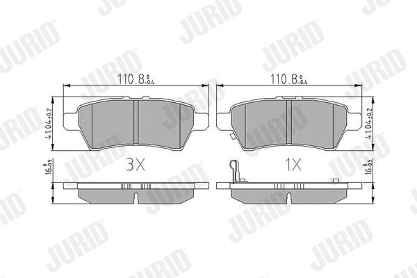 JURID 572610J Brake Pad Set, disc brake