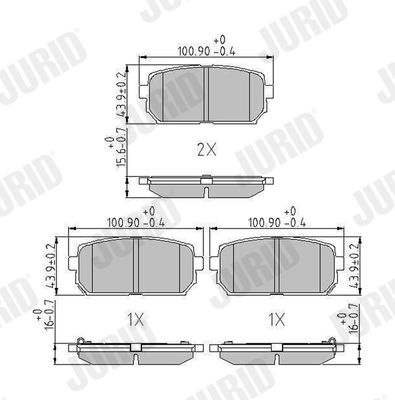 JURID 572613J Brake Pad Set, disc brake