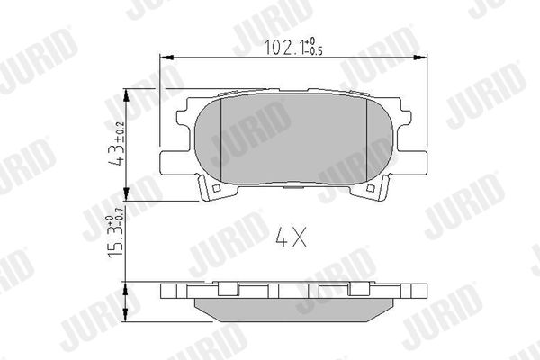 JURID 572621J Brake Pad Set, disc brake