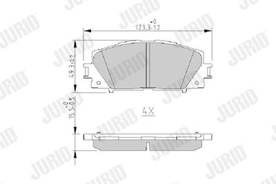 Brake Pad Set, disc brake JURID 572631J