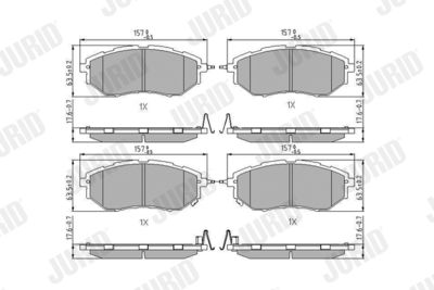 Brake Pad Set, disc brake JURID 572638J