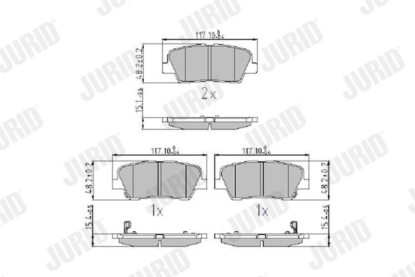 JURID 572639J Brake Pad Set, disc brake