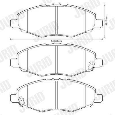 Brake Pad Set, disc brake JURID 572641J