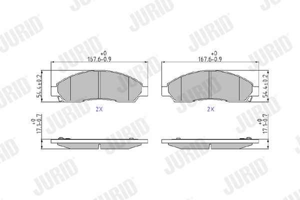 JURID 572643J Brake Pad Set, disc brake