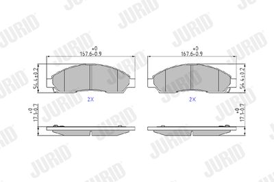 Brake Pad Set, disc brake JURID 572643J