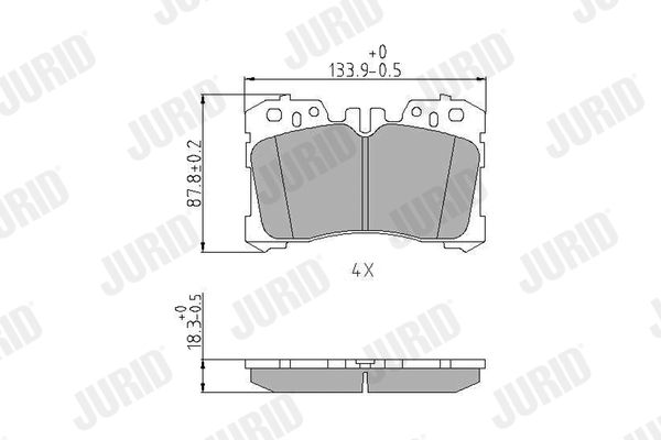 JURID 572647J Brake Pad Set, disc brake