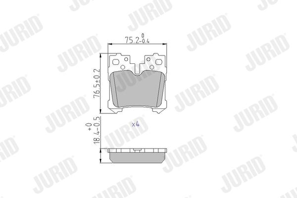 JURID 572648J Brake Pad Set, disc brake