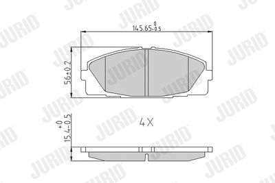 Brake Pad Set, disc brake JURID 572650J