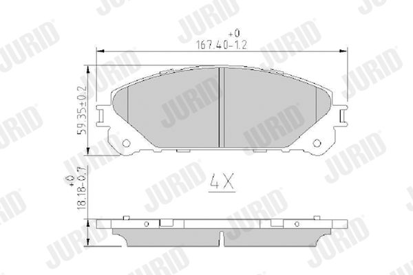 JURID 572655J Brake Pad Set, disc brake