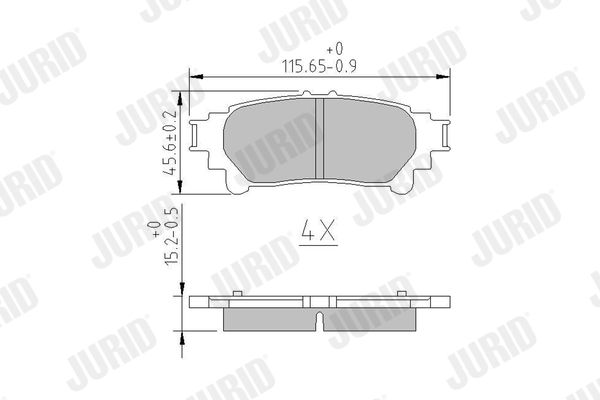 JURID 572656J Brake Pad Set, disc brake