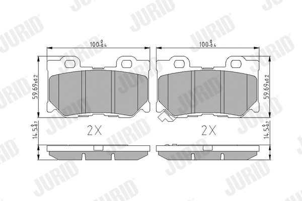 JURID 572659J Brake Pad Set, disc brake