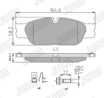Brake Pad Set, disc brake JURID 573023J