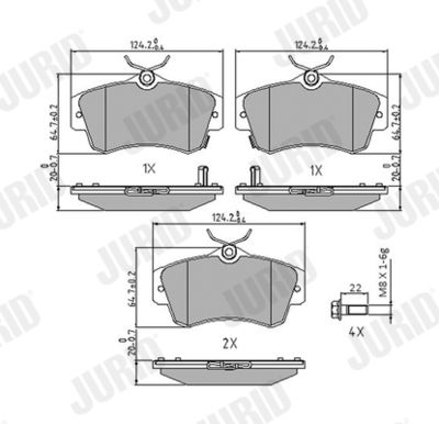Brake Pad Set, disc brake JURID 573033J
