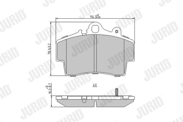 JURID 573043J Brake Pad Set, disc brake