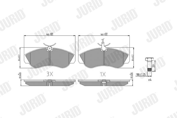 JURID 573061J Brake Pad Set, disc brake