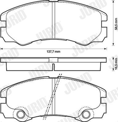 JURID 573066J Brake Pad Set, disc brake
