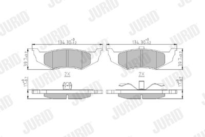 Brake Pad Set, disc brake JURID 573069J