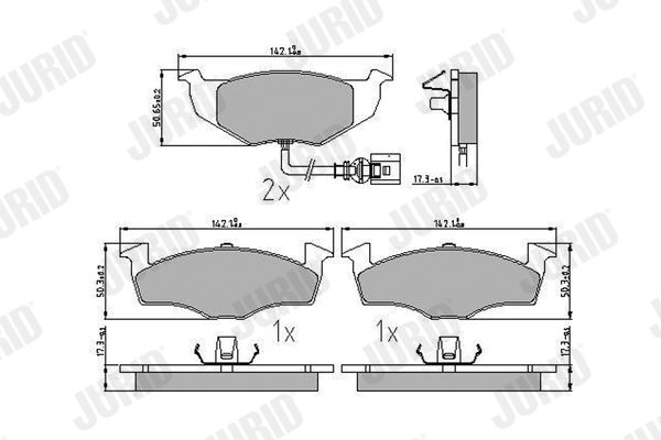 JURID 573111J Brake Pad Set, disc brake