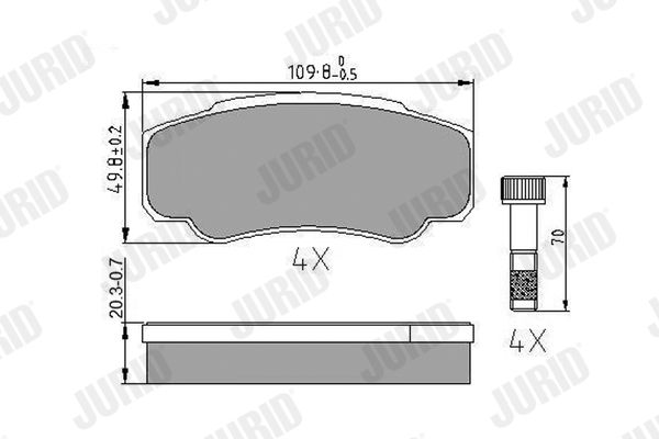 JURID 573115J Brake Pad Set, disc brake