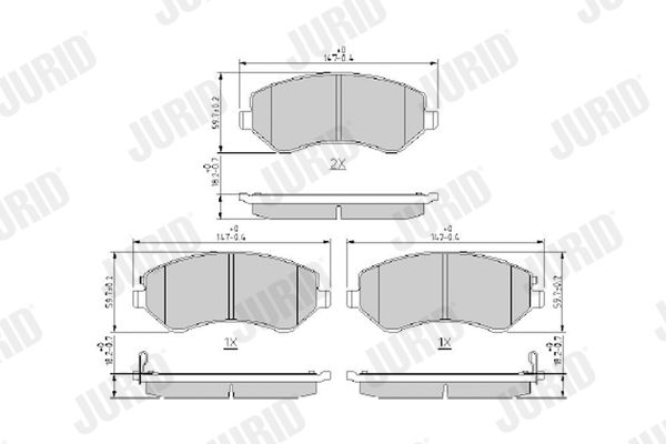 JURID 573118J Brake Pad Set, disc brake