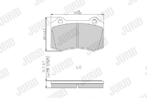 JURID 573149J Brake Pad Set, disc brake