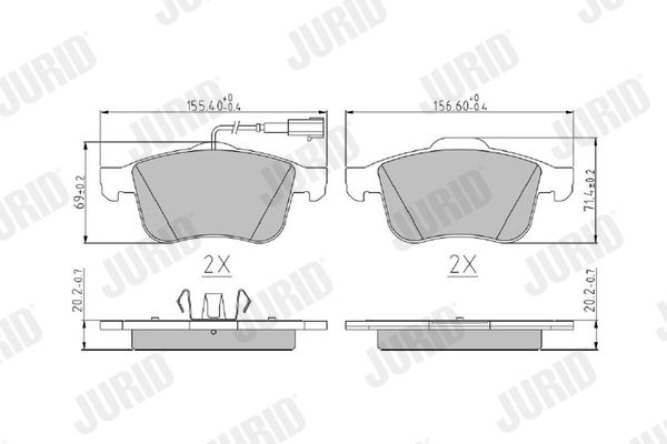 JURID 573173J Brake Pad Set, disc brake