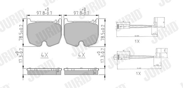 JURID 573180J Brake Pad Set, disc brake