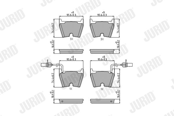 JURID 573195J Brake Pad Set, disc brake