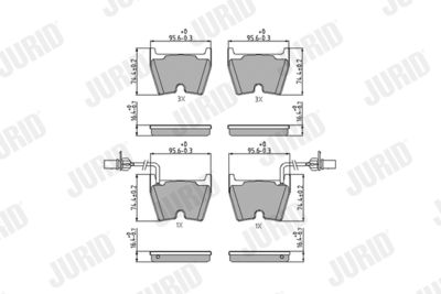 Brake Pad Set, disc brake JURID 573195J