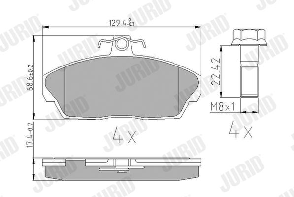 JURID 573203J Brake Pad Set, disc brake
