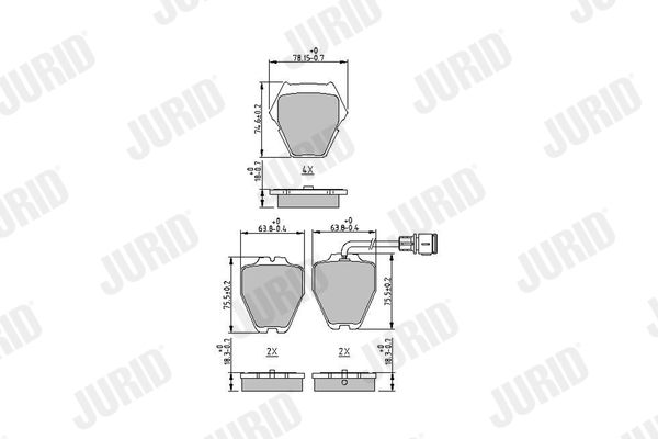 JURID 573208J Brake Pad Set, disc brake