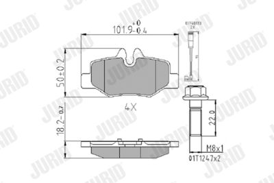 Brake Pad Set, disc brake JURID 573222J