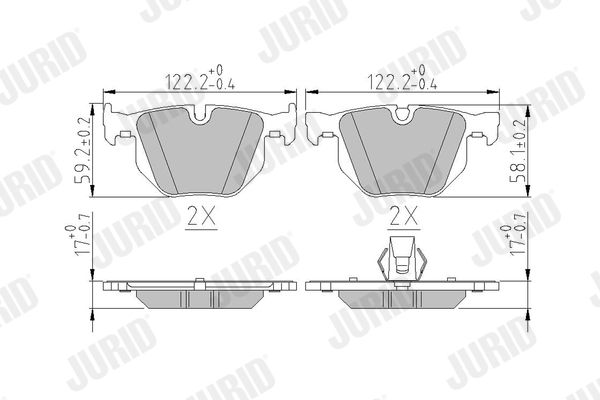 JURID 573224J Brake Pad Set, disc brake