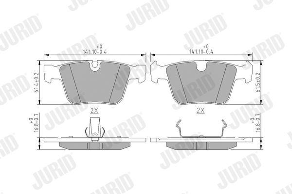 JURID 573232J Brake Pad Set, disc brake
