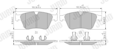 Brake Pad Set, disc brake JURID 573233J