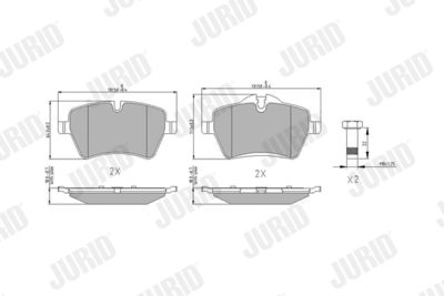 Brake Pad Set, disc brake JURID 573234J